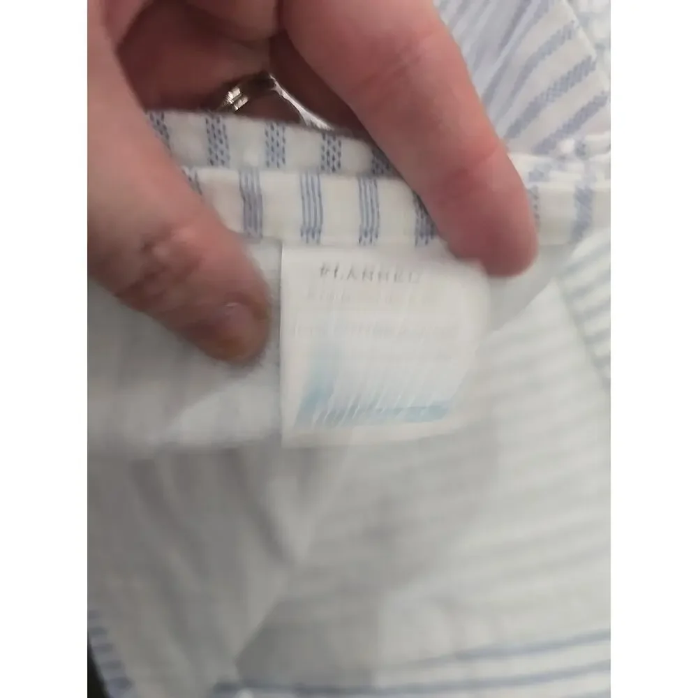 Vtg Fieldcrest Flannel Blue Striped Soft Bedding Fitted Full Mattress Sheet‎ Set
